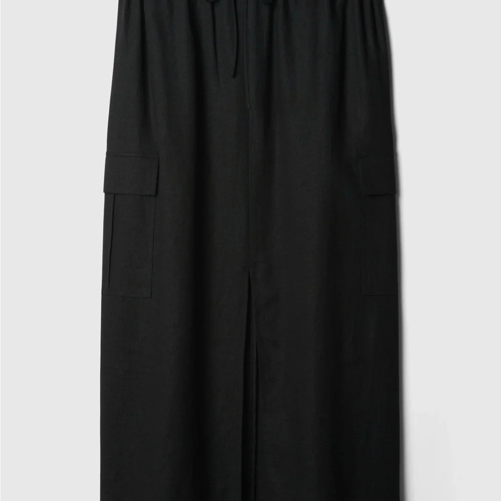 BNWT GAP LINEN BLEND CARGO SKIRT BLACK SMALL - Picture 4 of 6
